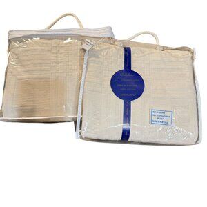 Colchas S Domingos Matelasse Standard Sham 100% Cotton Portugal 20X 26 Ivory 2Pc